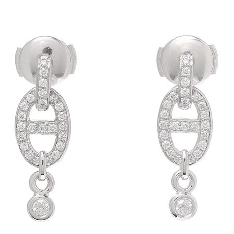 hermes diamond earrings